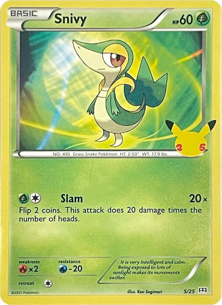 Snivy - 5/25 - McDonald's 25th Anniversary Promos Pokémon trading card