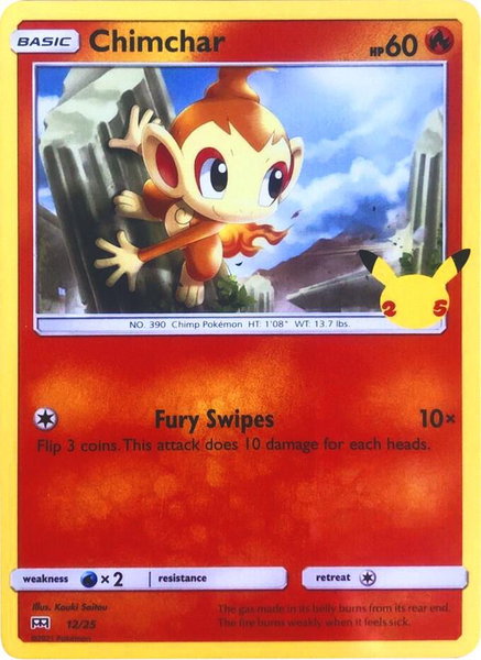 Chimchar - 12/25 - McDonald's 25th Anniversary Promos Pokémon trading card