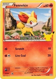 Fennekin - 14/25 - McDonald's 25th Anniversary Promos (MCD21) #014/025 - Rare Pokémon Trading Card