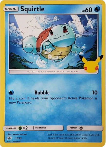 Squirtle - 17/25 - McDonald's 25th Anniversary Promos Pokémon trading card