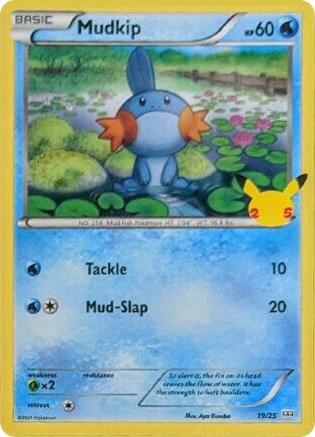 Mudkip - 19/25 trading card from McDonald's 25th Anniversary Promos Mudkip - 19/25 - McDonald's 25th Anniversary Promos Pokémon trading card