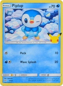 Piplup - 20/25 - McDonald's 25th Anniversary Promos (MCD21) #020/025 - Rare Pokémon Trading Card