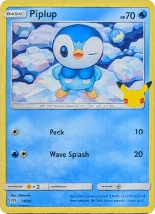 Piplup - 20/25 - McDonald's 25th Anniversary Promos Pokémon trading card