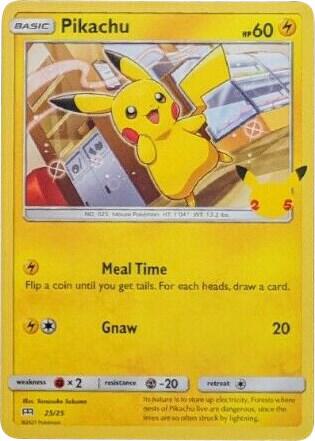 Pikachu - 25/25 - McDonald's 25th Anniversary Promos Pokémon trading card