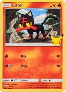 Litten - 15/25 - McDonald's 25th Anniversary Promos (MCD21) #015/025 - Rare Pokémon Trading Card