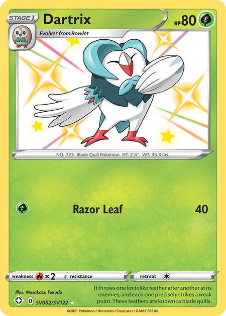 Dartrix - Shining Fates: Shiny Vault Pokémon trading card