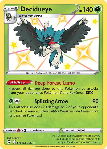 Decidueye - Shining Fates: Shiny Vault Pokémon trading card
