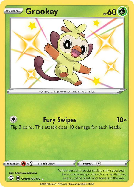 Grookey - Shining Fates: Shiny Vault Pokémon trading card