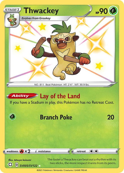 Thwackey - Shining Fates: Shiny Vault Pokémon trading card