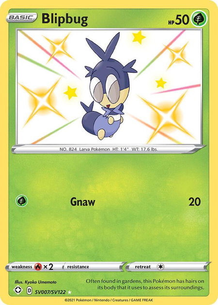 Blipbug trading card from Shining Fates: Shiny Vault Blipbug - Shining Fates: Shiny Vault Pokémon trading card