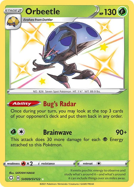 Orbeetle - Shining Fates: Shiny Vault Pokémon trading card