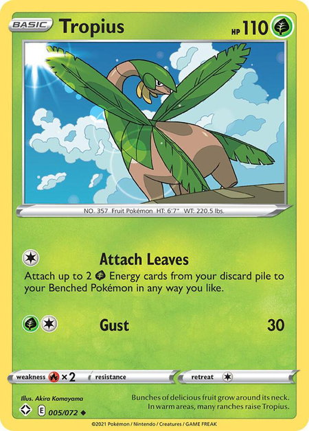 Tropius - Shining Fates Pokémon trading card