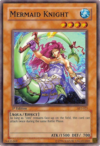Mermaid Knight trading card from Ancient Sanctuary Mermaid Knight - Ancient Sanctuary YuGiOh trading card