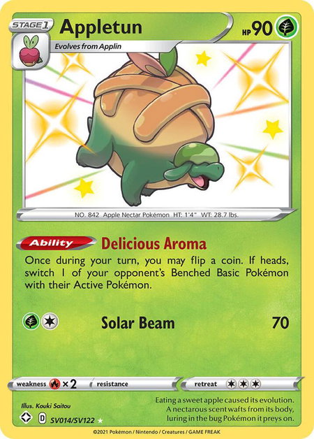 Appletun trading card from Shining Fates: Shiny Vault Appletun - Shining Fates: Shiny Vault Pokémon trading card