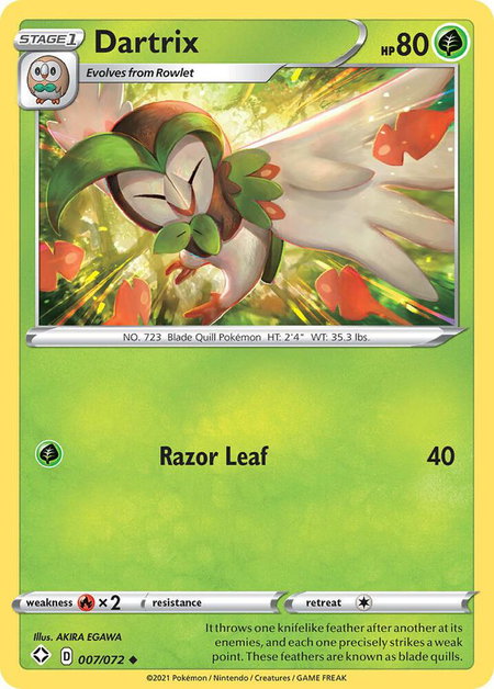 Dartrix - Shining Fates Pokémon trading card