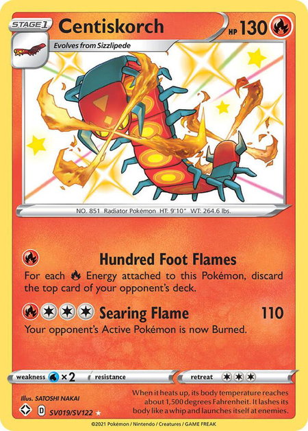 Centiskorch - Shining Fates: Shiny Vault Pokémon trading card