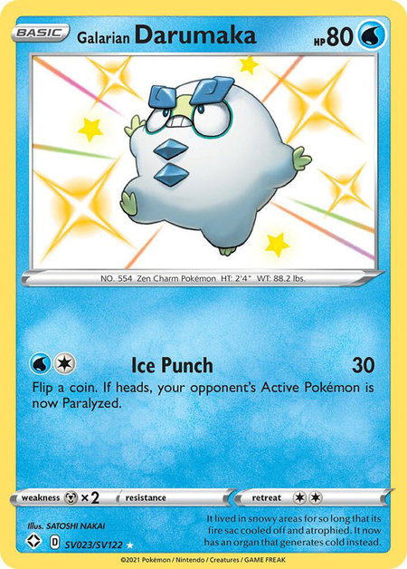 Galarian Darumaka - Shining Fates: Shiny Vault Pokémon trading card