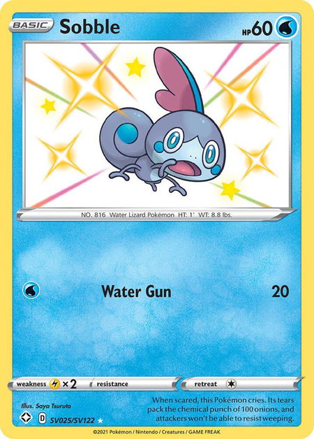 Sobble trading card from Shining Fates: Shiny Vault Sobble - Shining Fates: Shiny Vault Pokémon trading card
