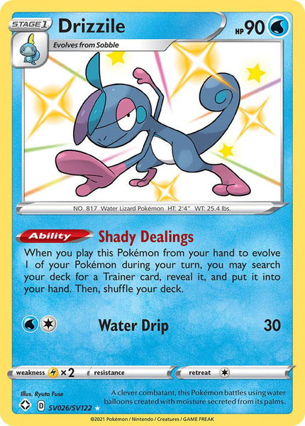 Drizzile trading card from Shining Fates: Shiny Vault Drizzile - Shining Fates: Shiny Vault Pokémon trading card