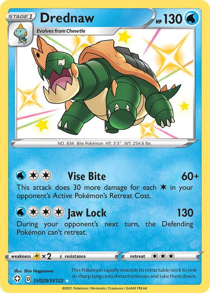 Drednaw trading card from Shining Fates: Shiny Vault Drednaw - Shining Fates: Shiny Vault Pokémon trading card