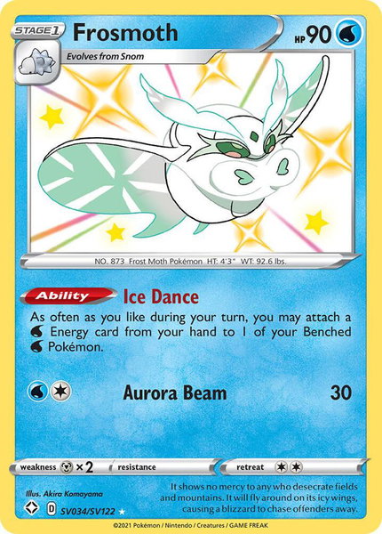 Frosmoth trading card from Shining Fates: Shiny Vault Frosmoth - Shining Fates: Shiny Vault Pokémon trading card