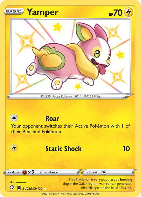 Yamper - Shining Fates: Shiny Vault Pokémon trading card