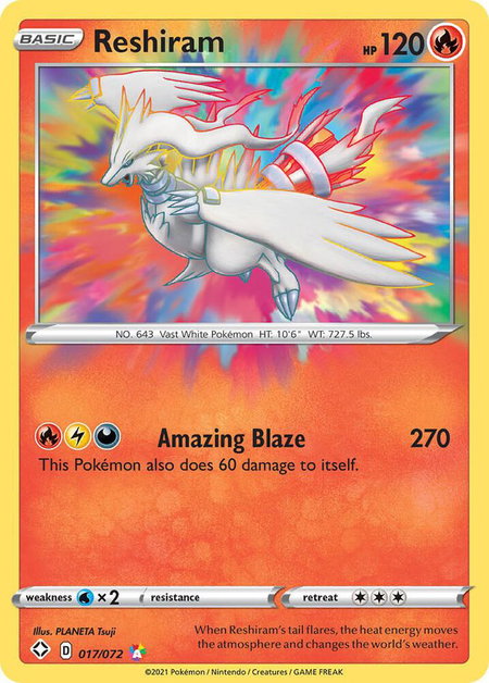 Reshiram - Shining Fates Pokémon trading card