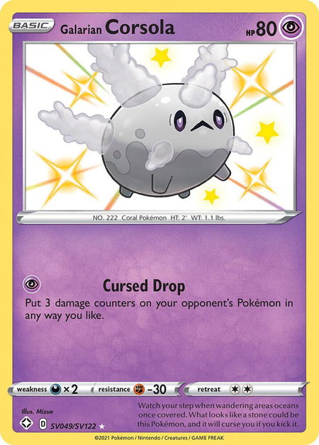 Galarian Corsola - Shining Fates: Shiny Vault Pokémon trading card