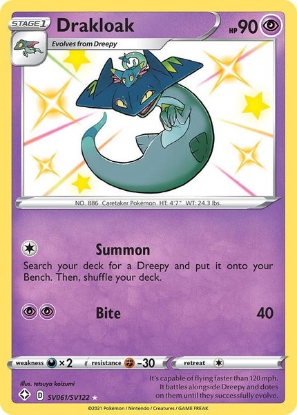 Drakloak trading card from Shining Fates: Shiny Vault Drakloak - Shining Fates: Shiny Vault Pokémon trading card