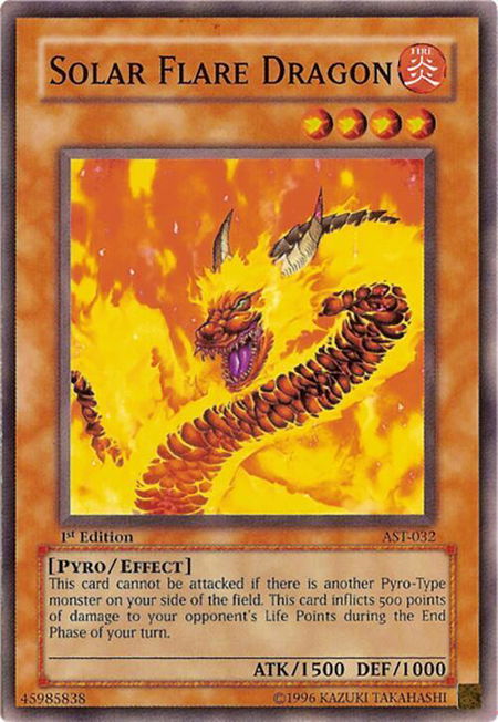 Solar Flare Dragon - Ancient Sanctuary YuGiOh trading card