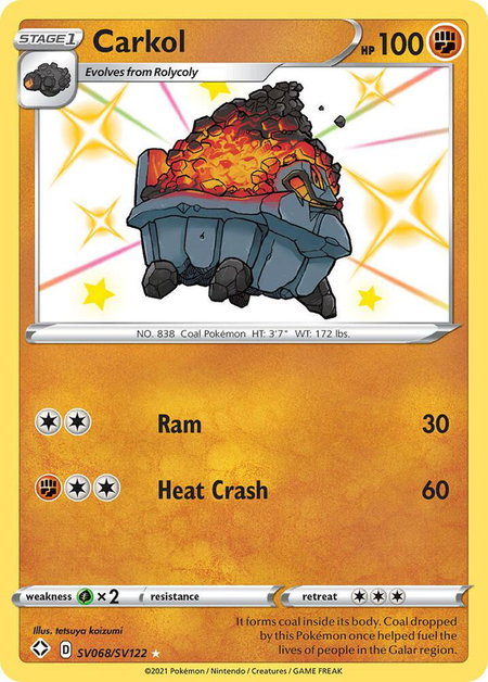 Carkol - Shining Fates: Shiny Vault Pokémon trading card
