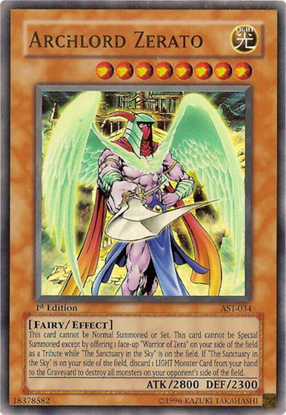 Archlord Zerato - Ancient Sanctuary YuGiOh trading card
