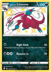 Galarian Linoone - Shining Fates: Shiny Vault (SHFSV) #SV079/SV122 - Holo Rare Pokémon Trading Card