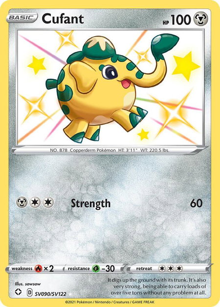 Cufant trading card from Shining Fates: Shiny Vault Cufant - Shining Fates: Shiny Vault Pokémon trading card