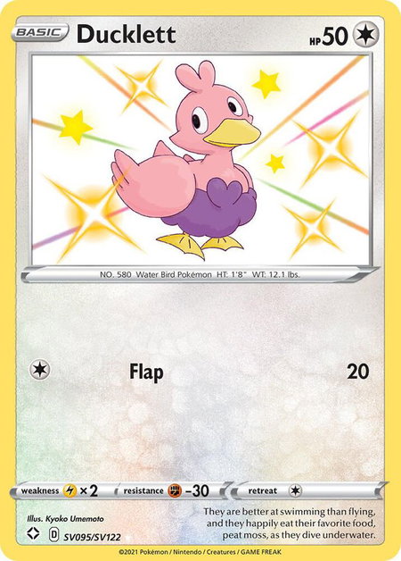 Ducklett trading card from Shining Fates: Shiny Vault Ducklett - Shining Fates: Shiny Vault Pokémon trading card