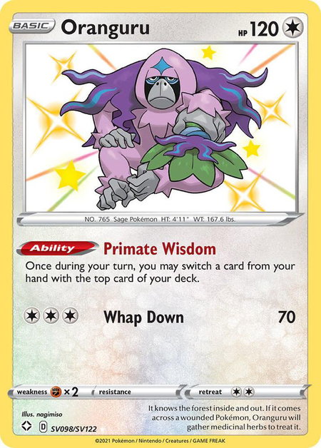 Oranguru - Shining Fates: Shiny Vault Pokémon trading card