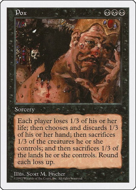 Pox - Fifth Edition Magic: The Gathering trading card