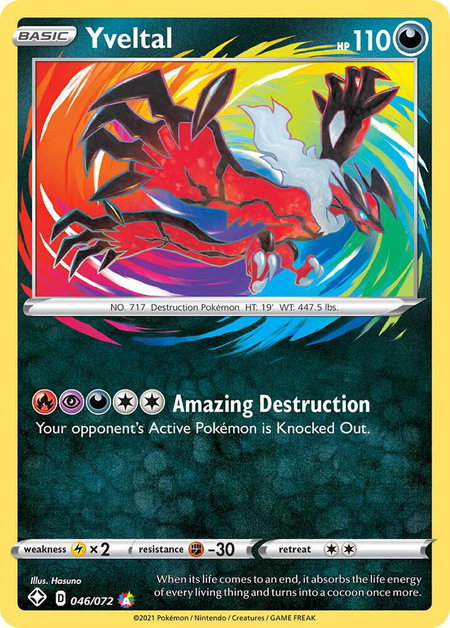 Yveltal - Shining Fates Pokémon trading card