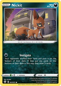 Nickit - Shining Fates (SHF) #047/072 - Common Pokémon Trading Card