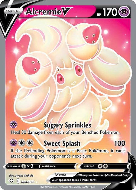Alcremie V (Full Art) - Shining Fates Pokémon trading card