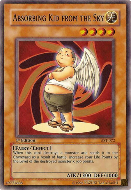 Absorbing Kid from the Sky - Ancient Sanctuary YuGiOh trading card