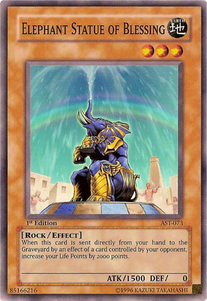 Elephant Statue of Blessing trading card from Ancient Sanctuary Elephant Statue of Blessing - Ancient Sanctuary YuGiOh trading card
