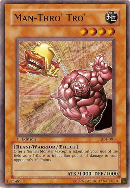 Man-Thro' Tro' - Ancient Sanctuary YuGiOh trading card