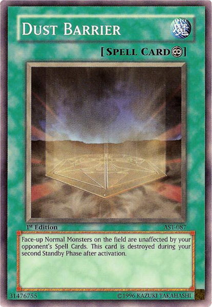Dust Barrier trading card from Ancient Sanctuary Dust Barrier - Ancient Sanctuary YuGiOh trading card