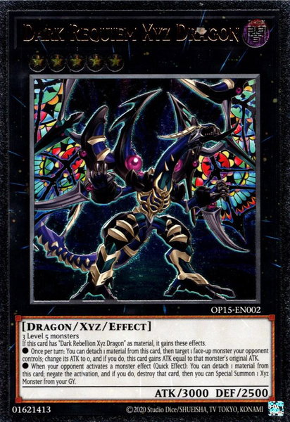 Dark Requiem Xyz Dragon (UTR) trading card from OTS Tournament Pack 15 Dark Requiem Xyz Dragon (UTR) - OTS Tournament Pack 15 YuGiOh trading card