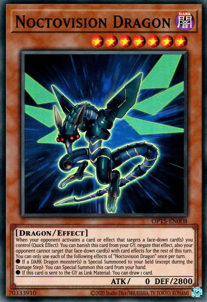 Noctovision Dragon trading card from OTS Tournament Pack 15 Noctovision Dragon - OTS Tournament Pack 15 YuGiOh trading card