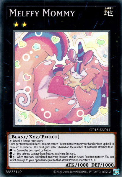 Melffy Mommy trading card from OTS Tournament Pack 15 Melffy Mommy - OTS Tournament Pack 15 YuGiOh trading card