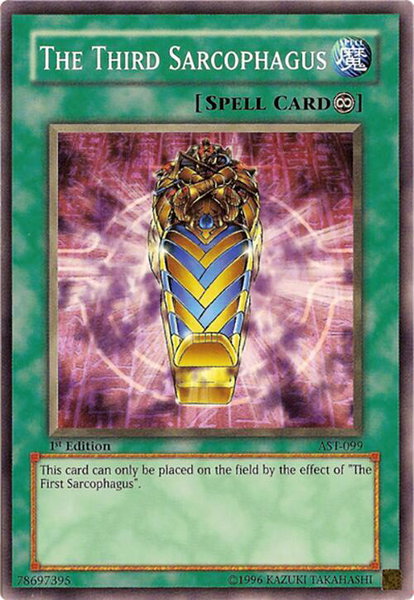 The Third Sarcophagus trading card from Ancient Sanctuary The Third Sarcophagus - Ancient Sanctuary YuGiOh trading card