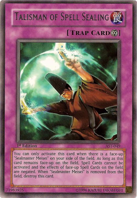 Talisman of Spell Sealing - Ancient Sanctuary YuGiOh trading card