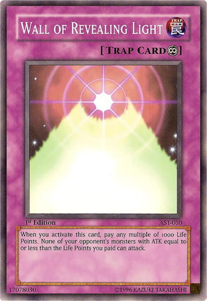 Wall of Revealing Light trading card from Ancient Sanctuary Wall of Revealing Light - Ancient Sanctuary YuGiOh trading card
